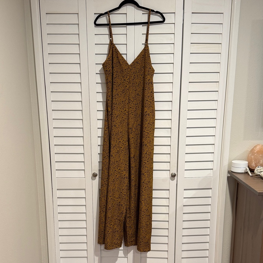 Chic Mustard Spaghetti Strap Jumpsuit